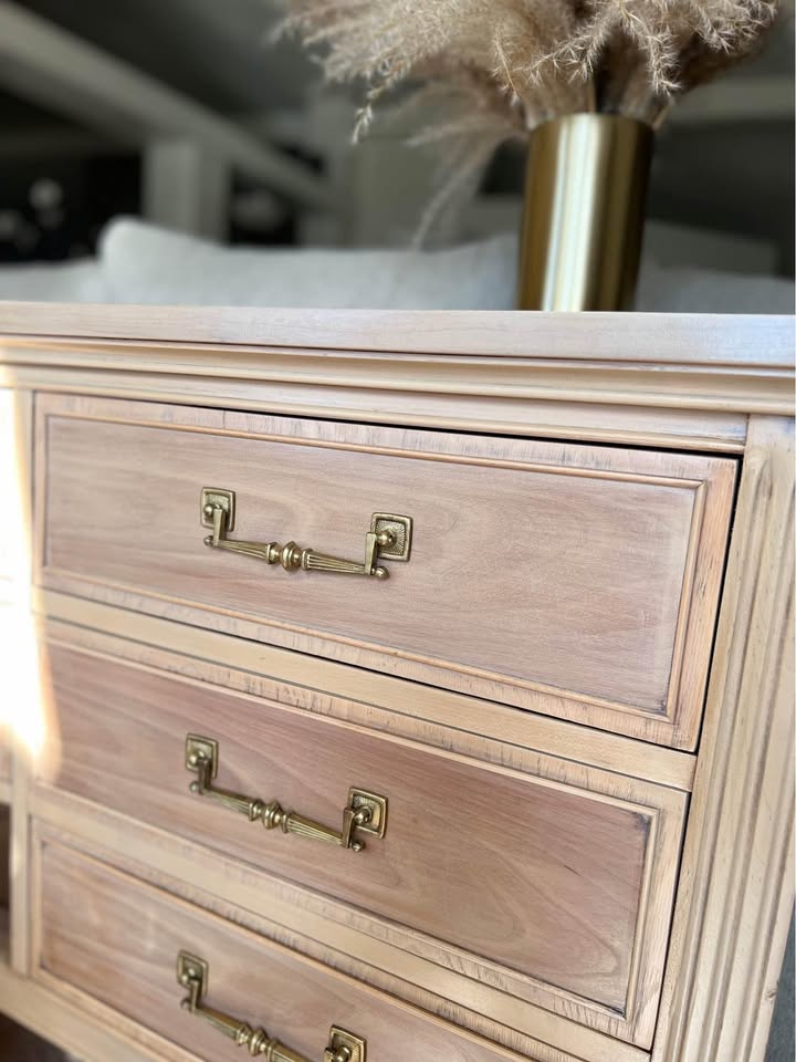 Vintage Natural Wood Dresser