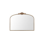 Vintage Arched Gold Mirror: 40'x30' Antique Brass Frame