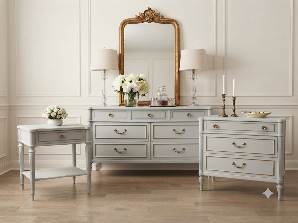 Chic Vintage 3-Piece Thomasville Bedroom Set