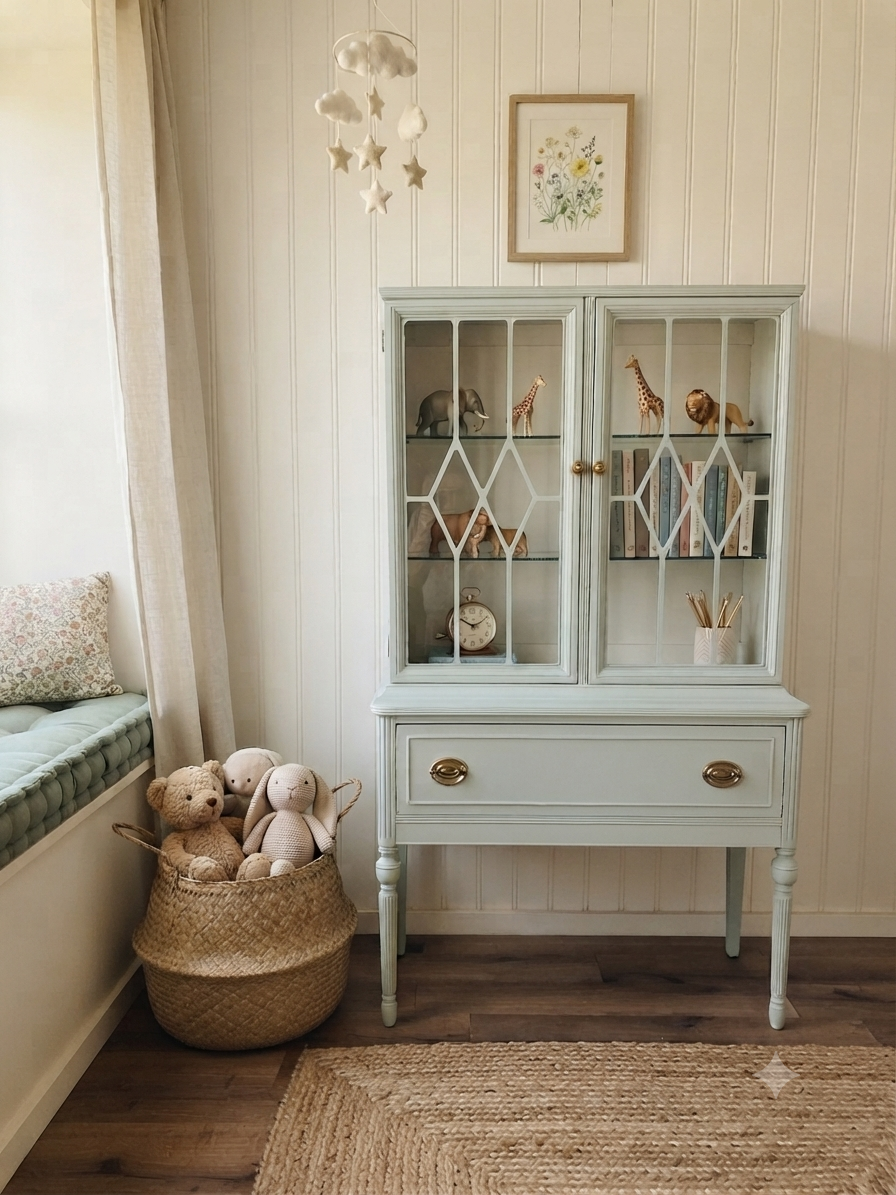 Vintage sage green Cabinet II