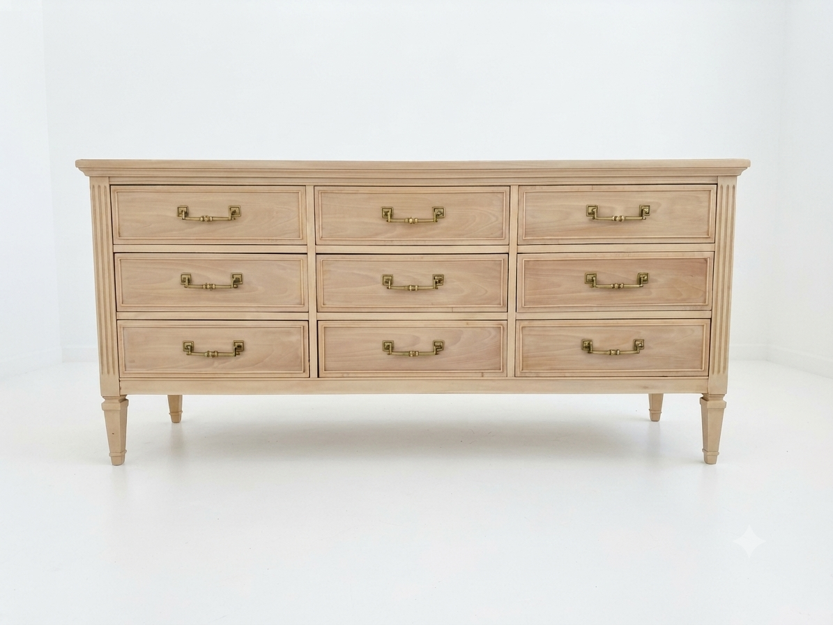 Vintage Natural Wood Dresser