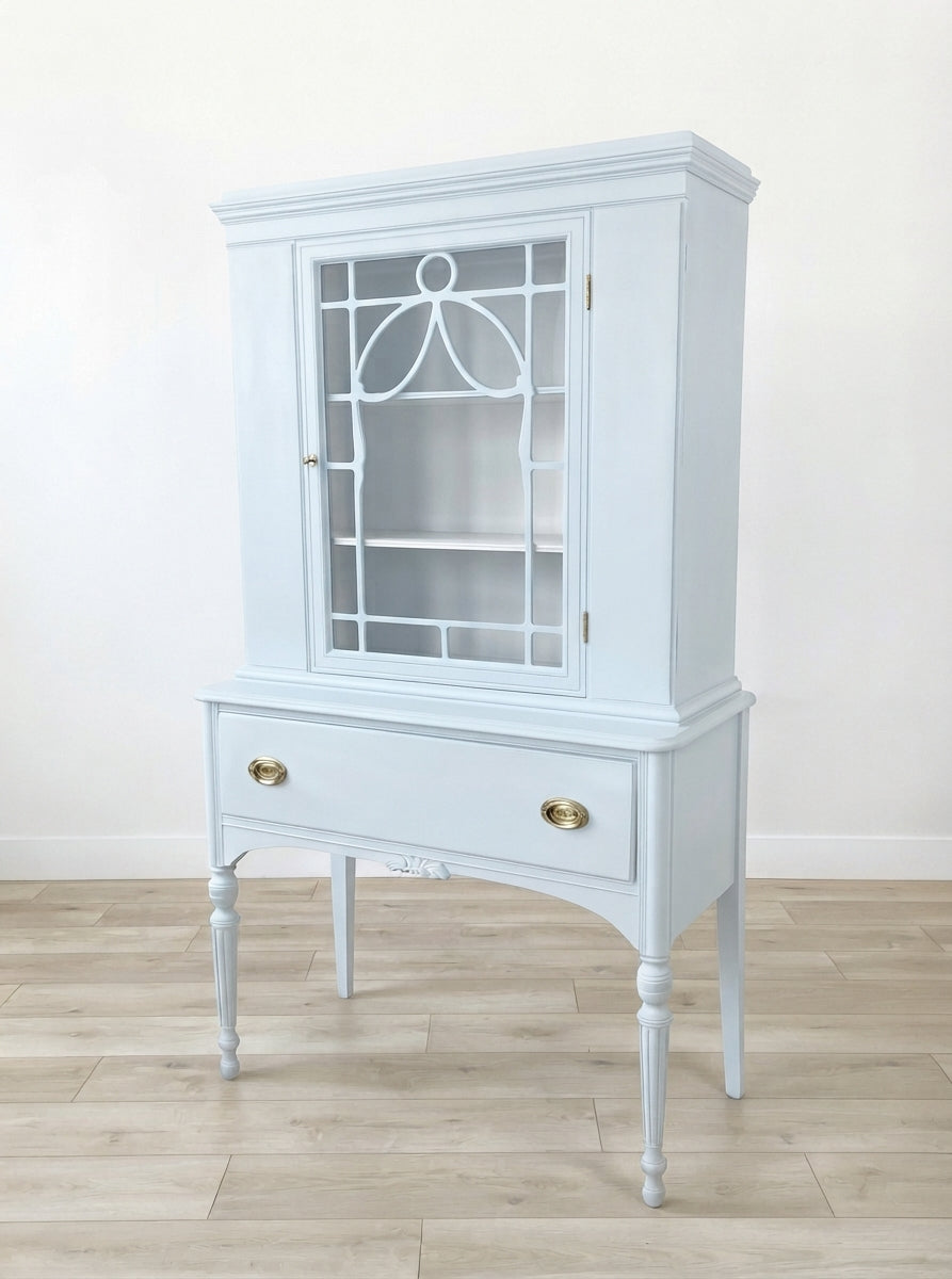 Custom Vintage Display Cabinet with Single Door