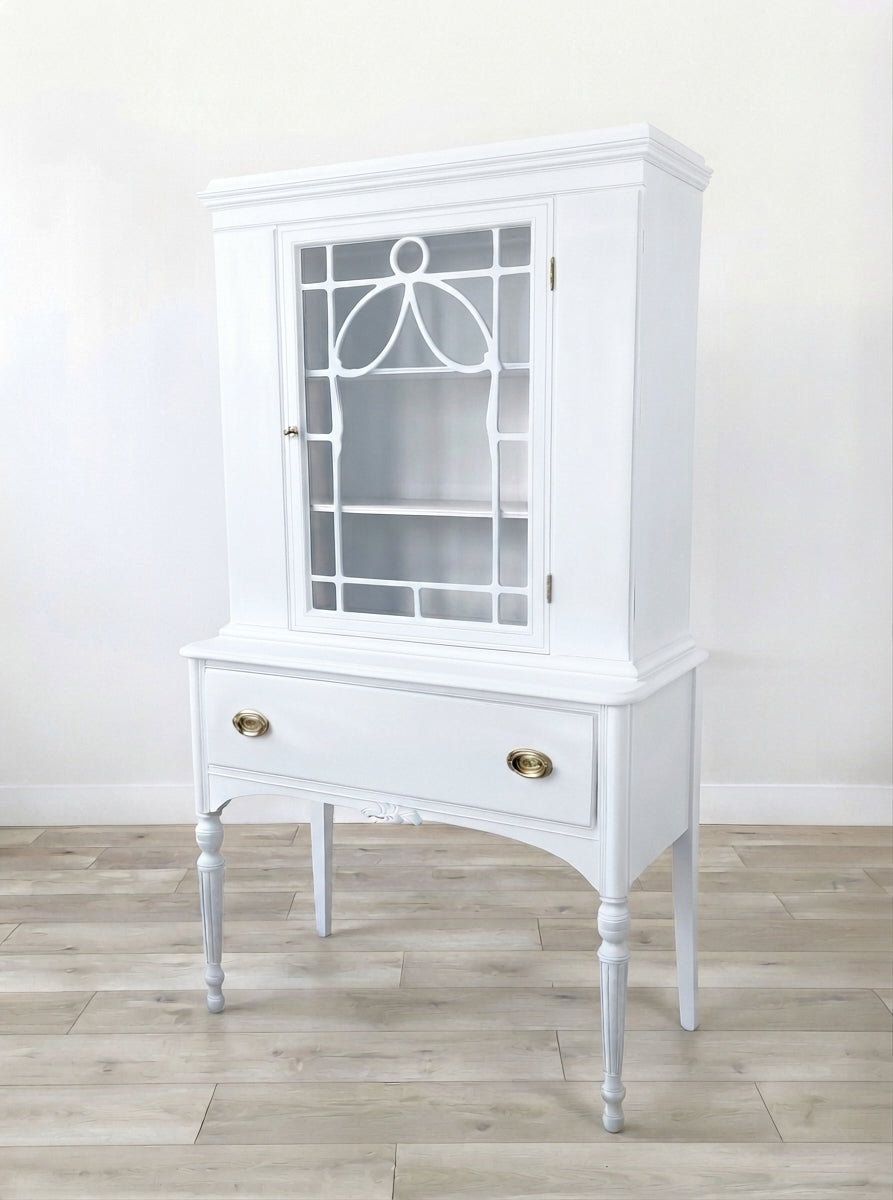 Custom Vintage Display Cabinet with Single Door