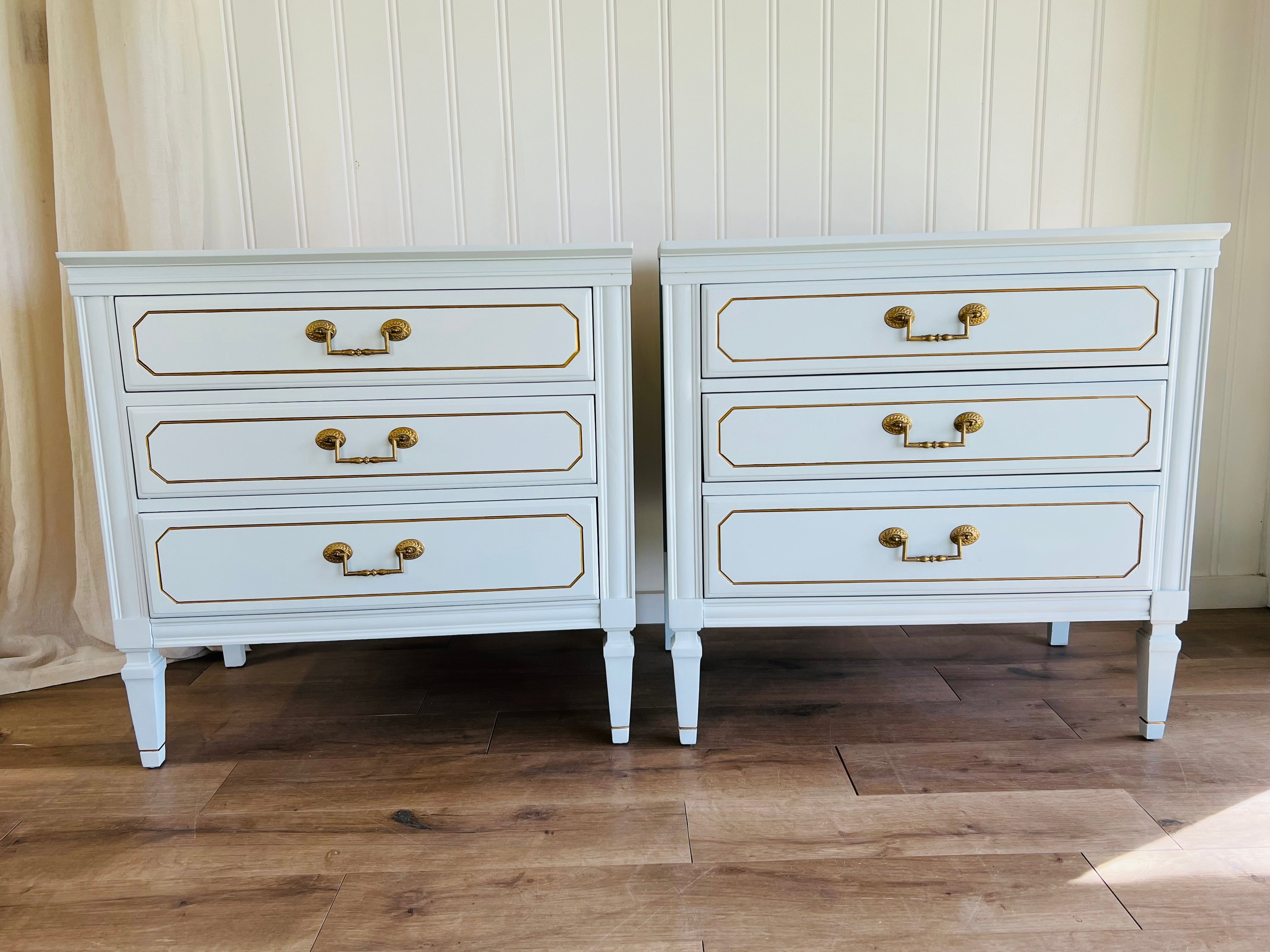 Vintage Dixie French Provincial Nightstands