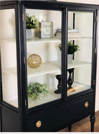 Black Vintage Display Cabinet