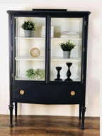 Black Vintage Display Cabinet