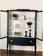 Black Vintage Display Cabinet