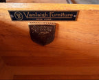 Vintage Vanleigh & Landstrom Flame Mahogany China Cabinet | Antique Federal Style Hutch