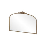 Vintage Arched Gold Mirror: 40'x30' Antique Brass Frame