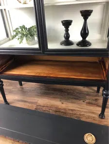 Black Vintage Display Cabinet